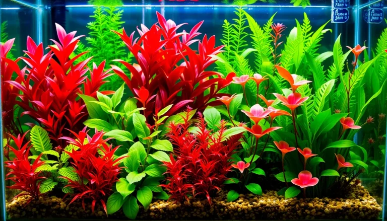 red aquatic plants